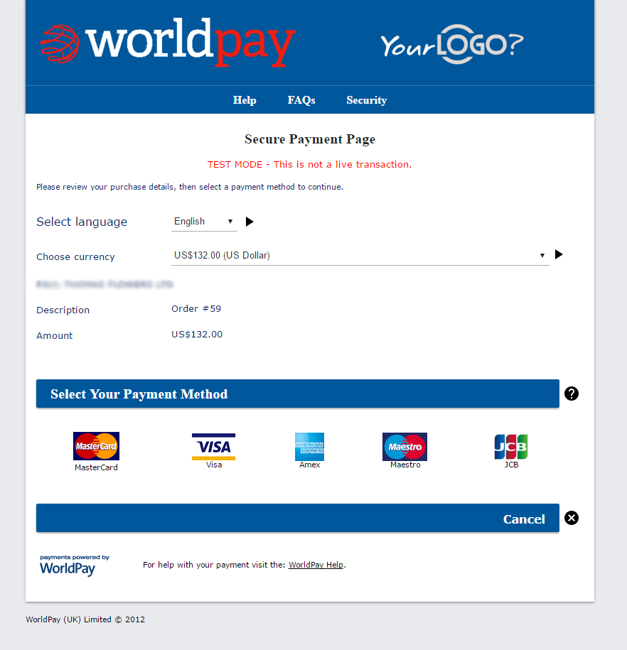 Payment Page Design 1