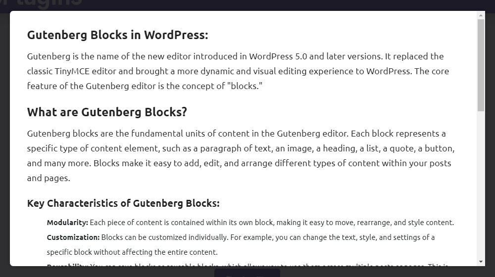 Popup- Document