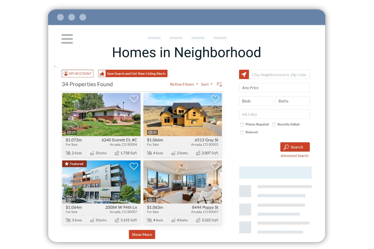 Showcase agent success with profiles featuring active and sold listings