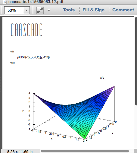 PDF of Caascade output