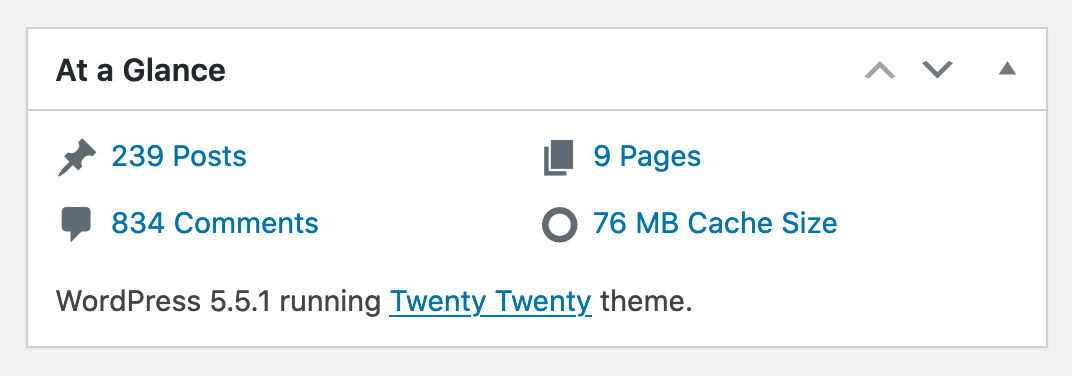 WordPress 仪表板中的 Cache Enabler 缓存大小