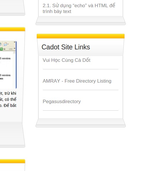 screenshot-1.jpg: Widget of Cadot SiteLink plugin