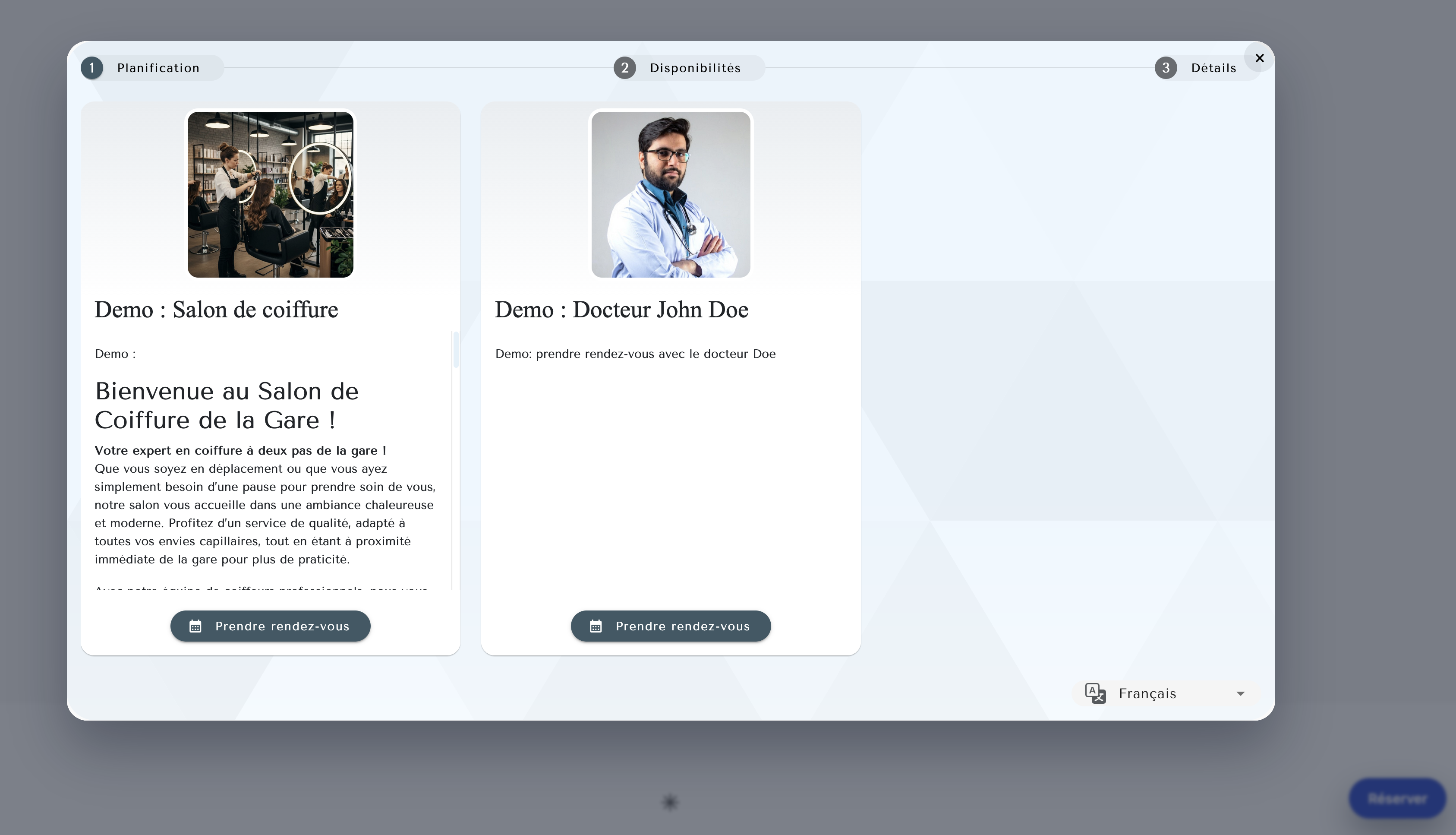 Floating Cal24h button displayed on the front end.