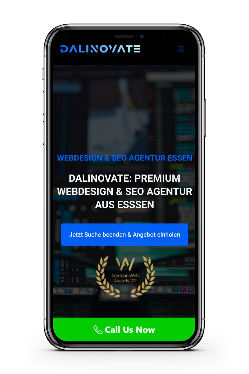The 'Call Now Button' as displayed on a webpage.