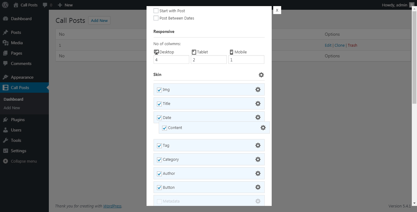 Easy drag and drop skin builder.