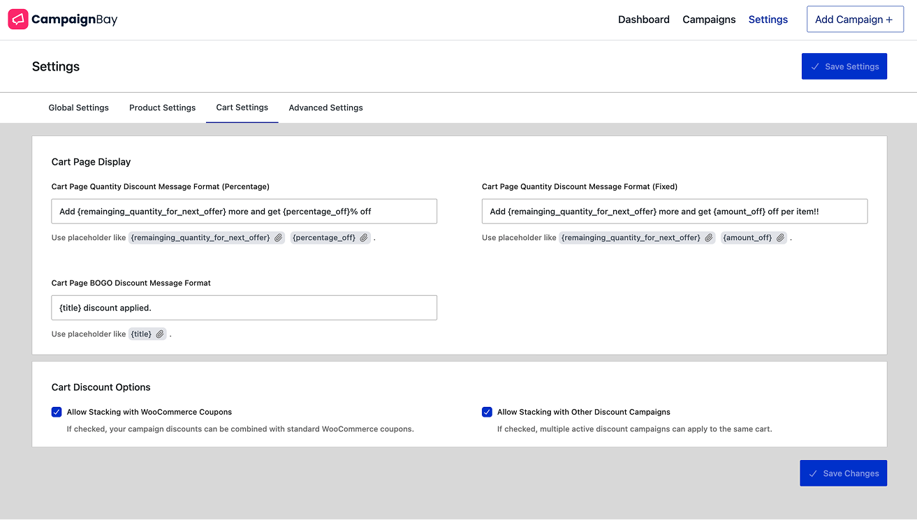 **Advanced Plugin Control.** The Advanced Settings tab for plugin data management.