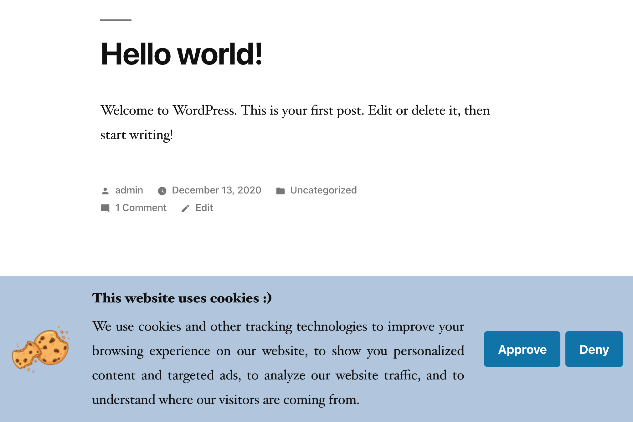 Mobile popup with Twenty-Nineteen theme