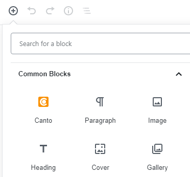 Canto block under Common Blocks