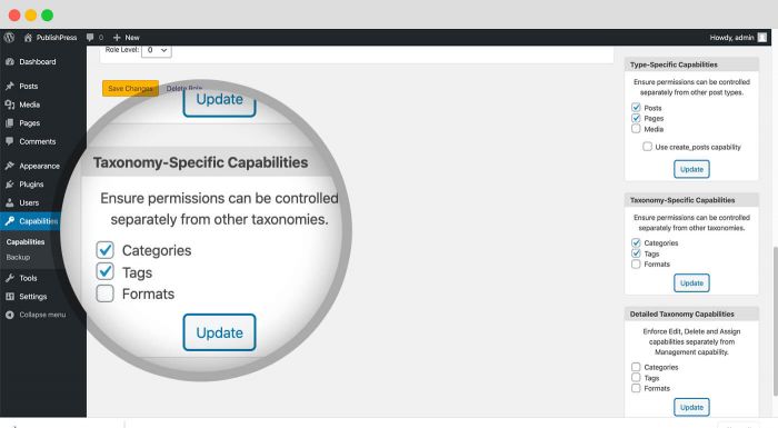 Editor Feature Restriction: PublishPress Capabilities enables you to decide what users see when they're writing posts.