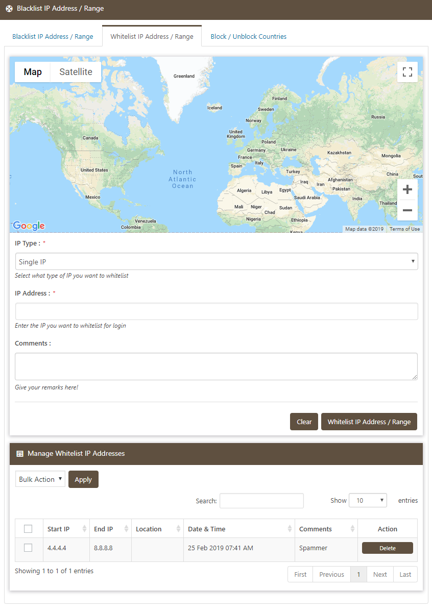 Visitor Logs Screen