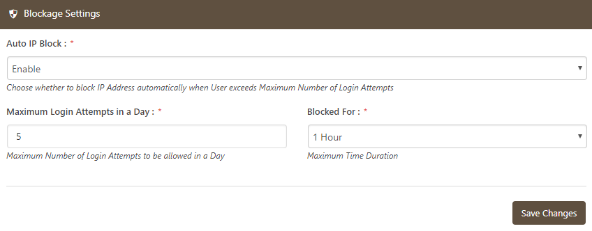 Other Settings Screen