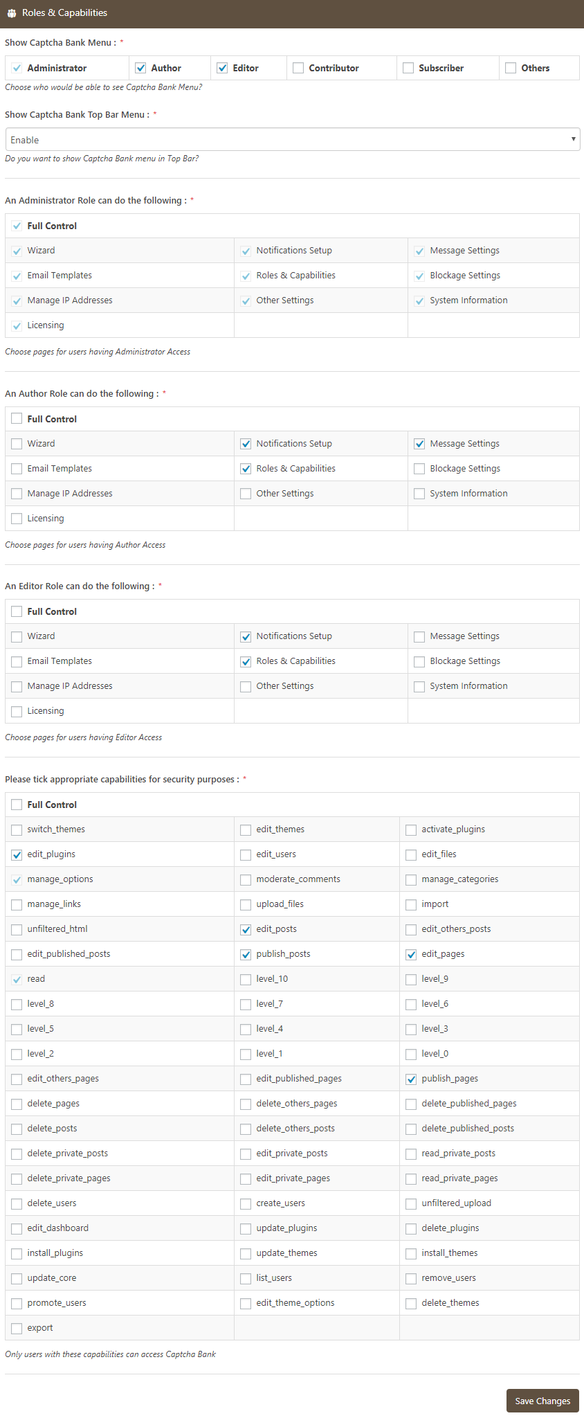 Block / Unblock Countries Screen