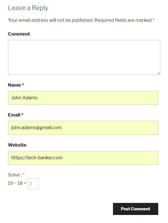 Logical Captcha on Admin Comment Form