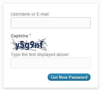 Captcha on reset password form