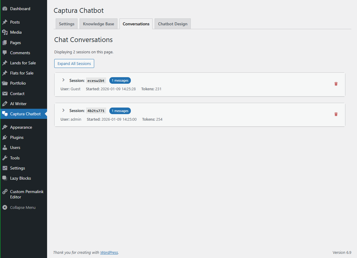Conversation history