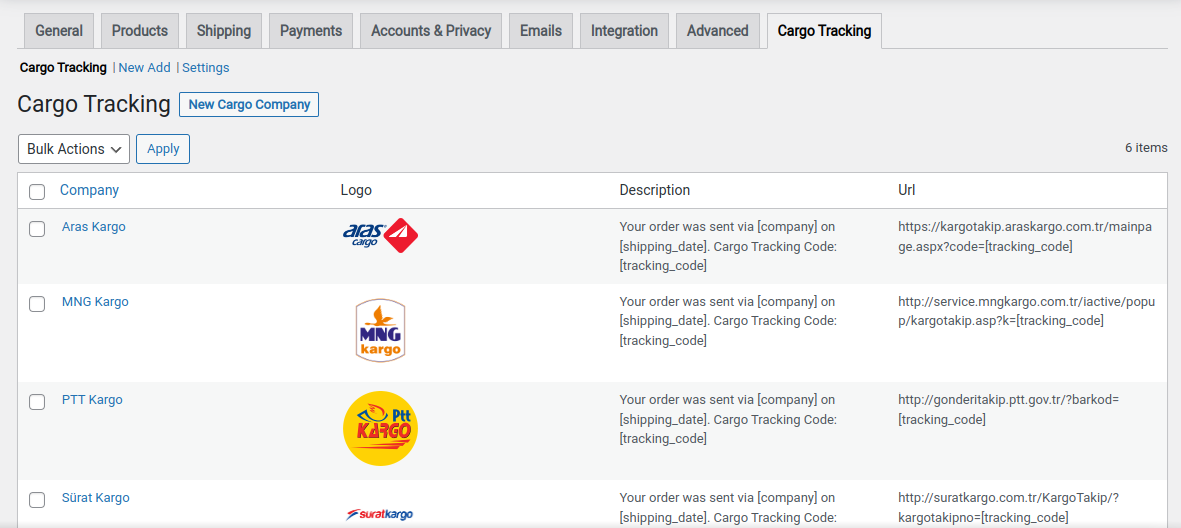 Cargo Companies