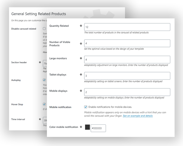 Example of displaying prompts on a smartphone
