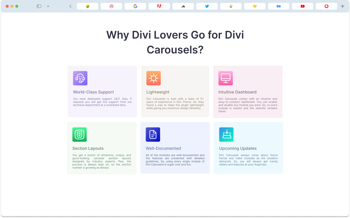 Why use divi carousel