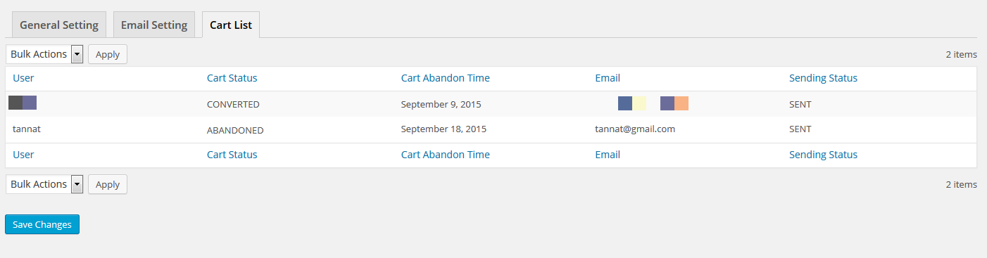 Dashboard reporting on how effective your cart abandonment is.