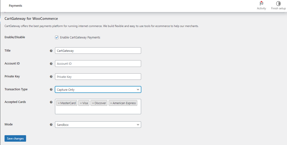 Manage Gateway Settings
