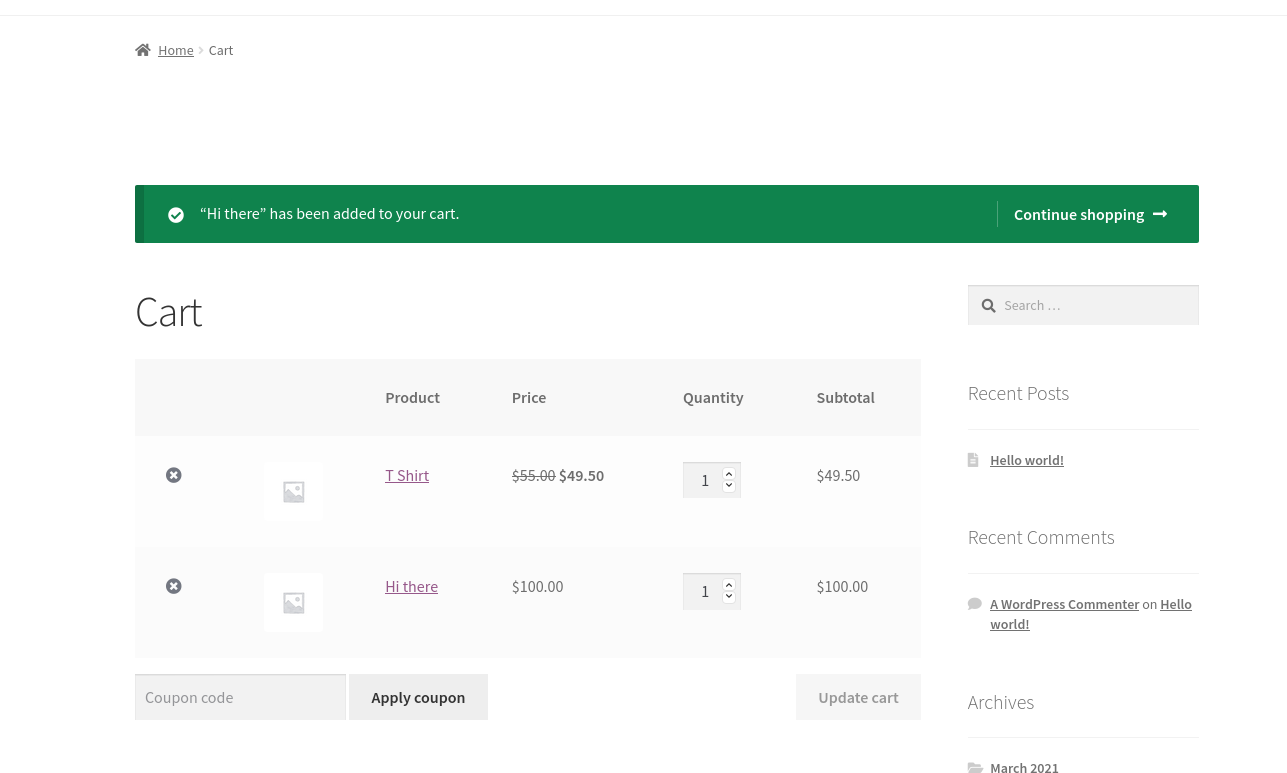 Add to cart link redirects to cart page when enabled in WooCommerce