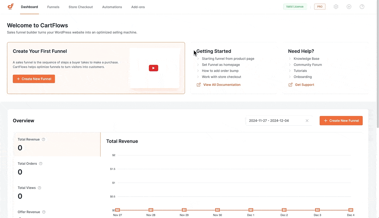 View Dashboard for quick updates.