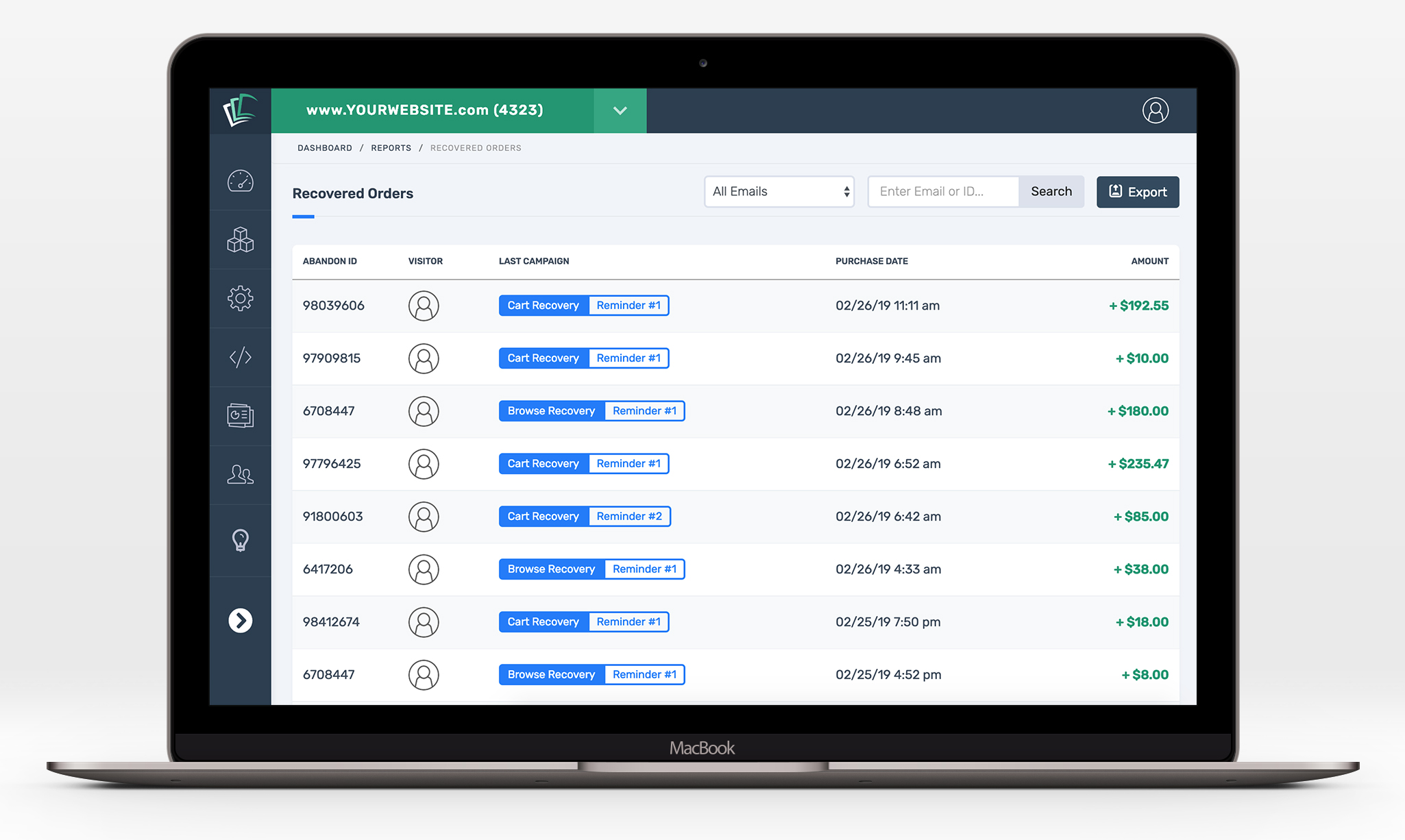 Report - Recovered Customers