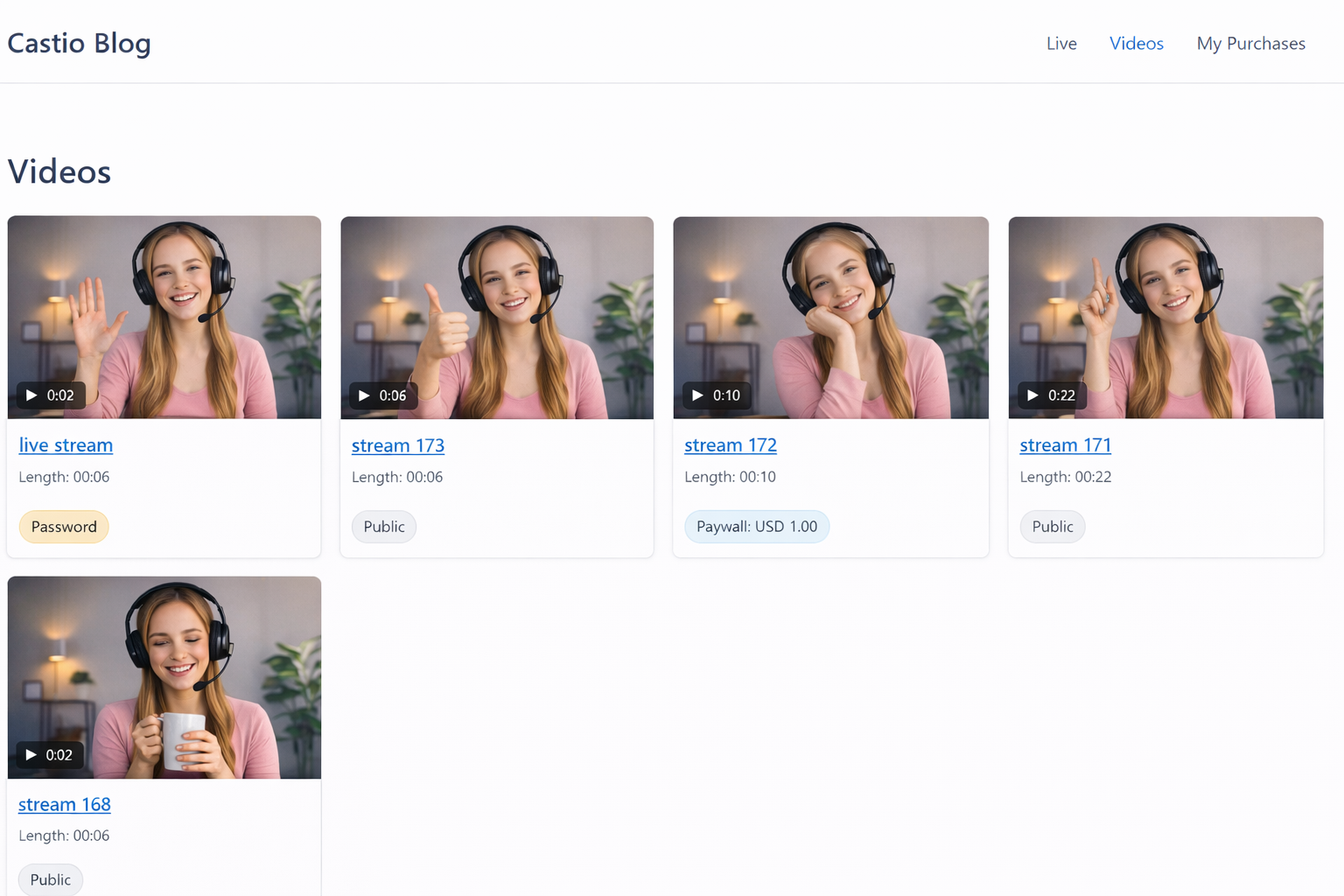 List of recorded live streams