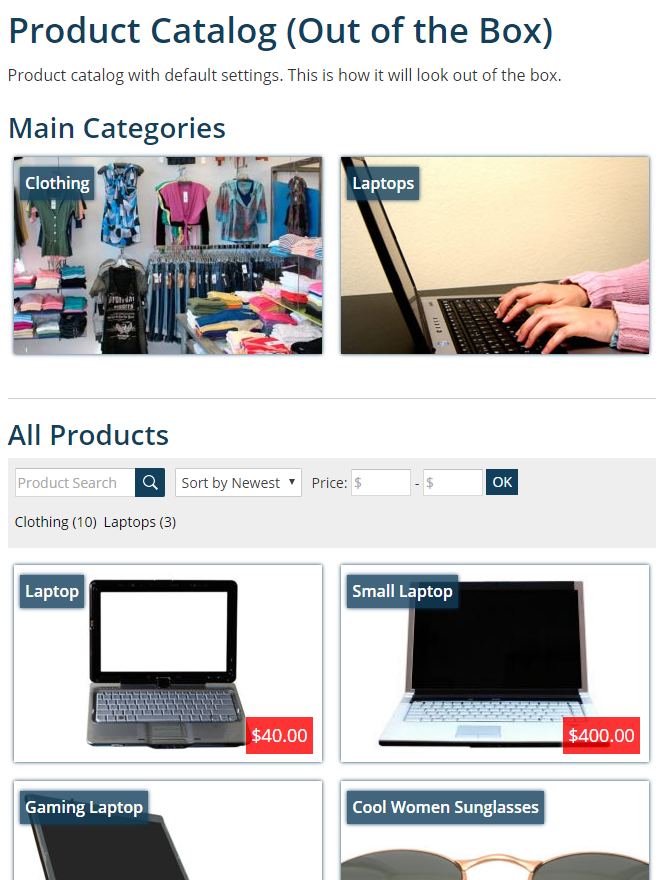 Modern Grid can be enabled for all WooCommerce products or for selected with a shortcode.