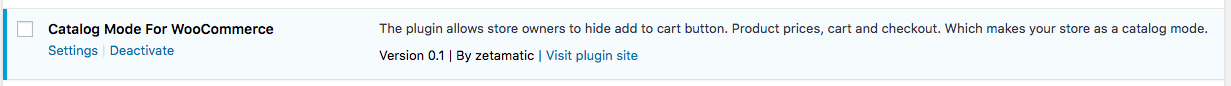 Plugin Activation.