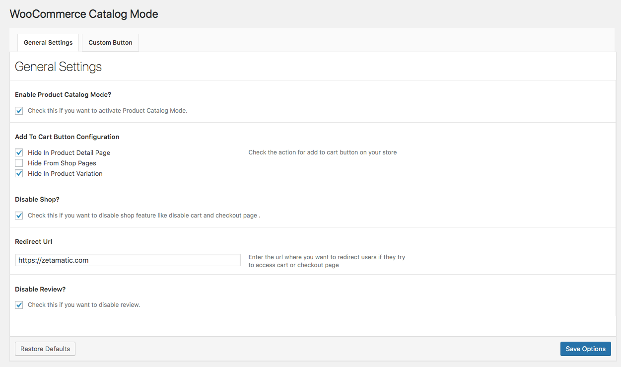 Plugin Catalog Settings.