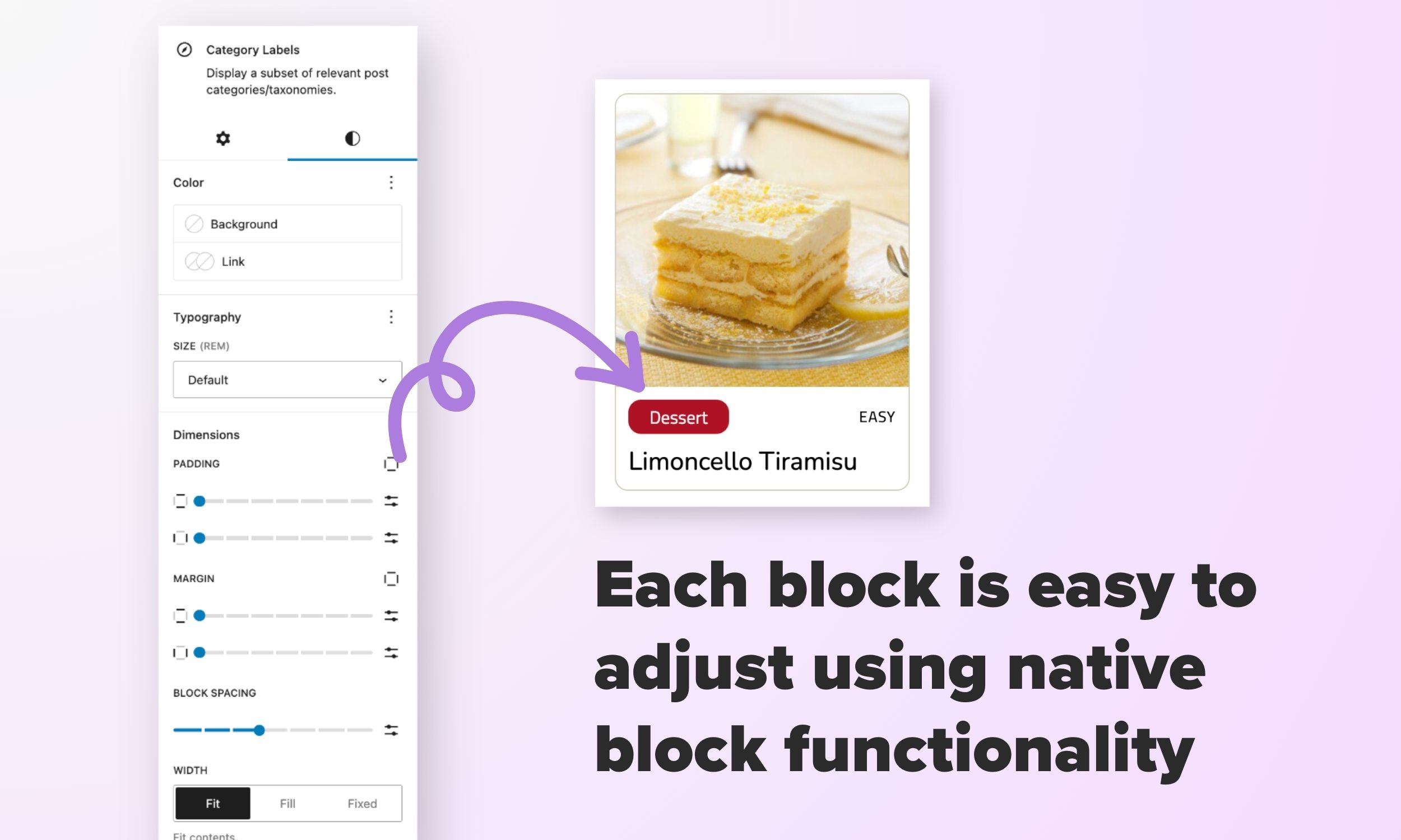 Native block functionalities.