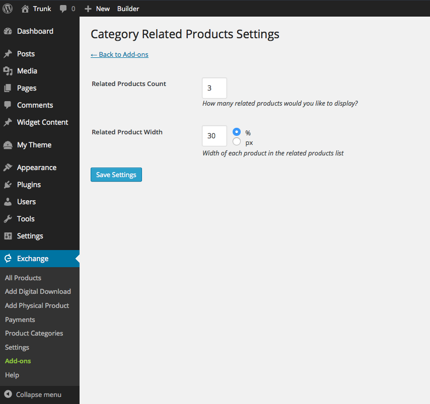 The settings for the plugin allow you to choose how many items to show, and at what width.