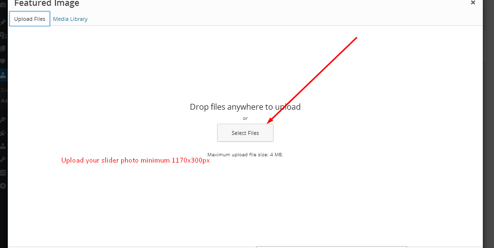 Slider Image upload.
