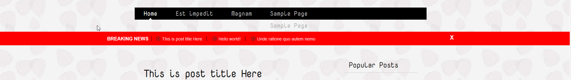 screenshot-2 news ticker custom design