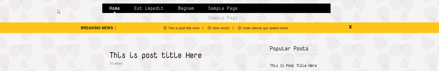 screenshot-3 news ticker default design