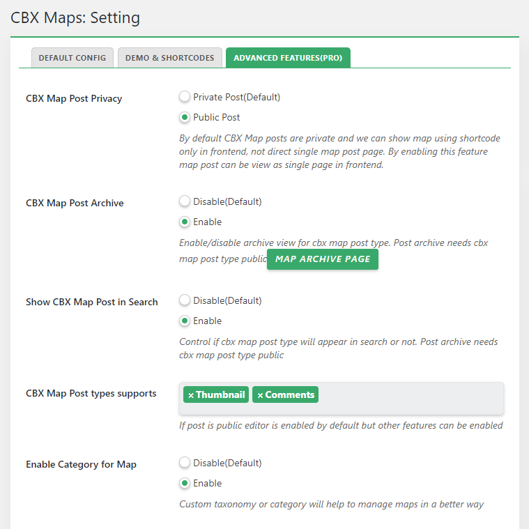 CBX Map admin single map edit
