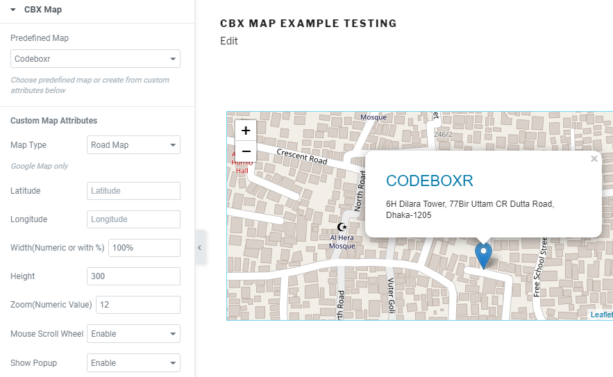 CBX Map frontend