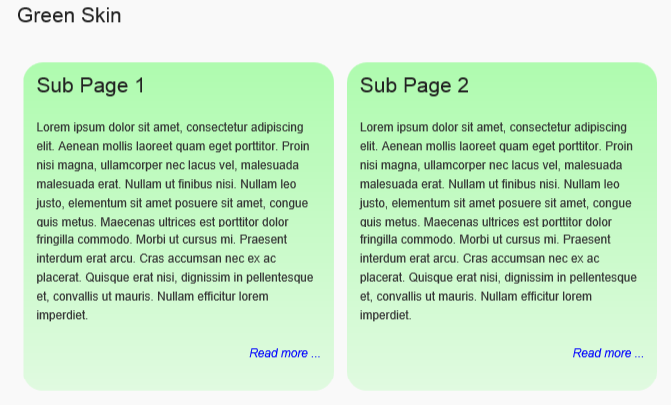 Example grid layout using the "Cards" skin.
