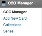 CCG Manager menu
