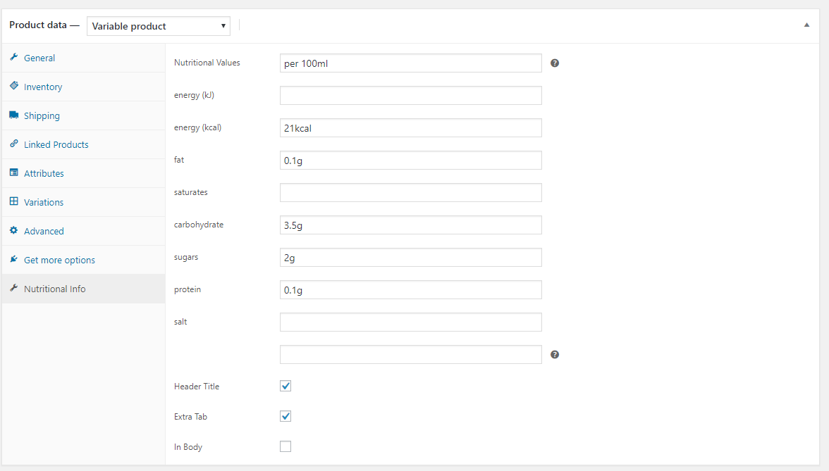 Plugins overview WooCommerce product page (create new label)
