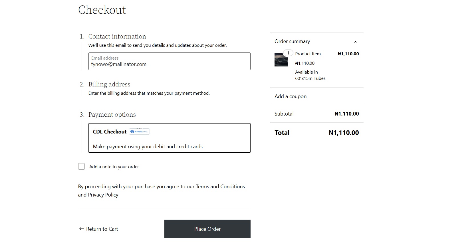 CDL Checkout WooCommerce Payment Gateway on WooCommerce order checkout page