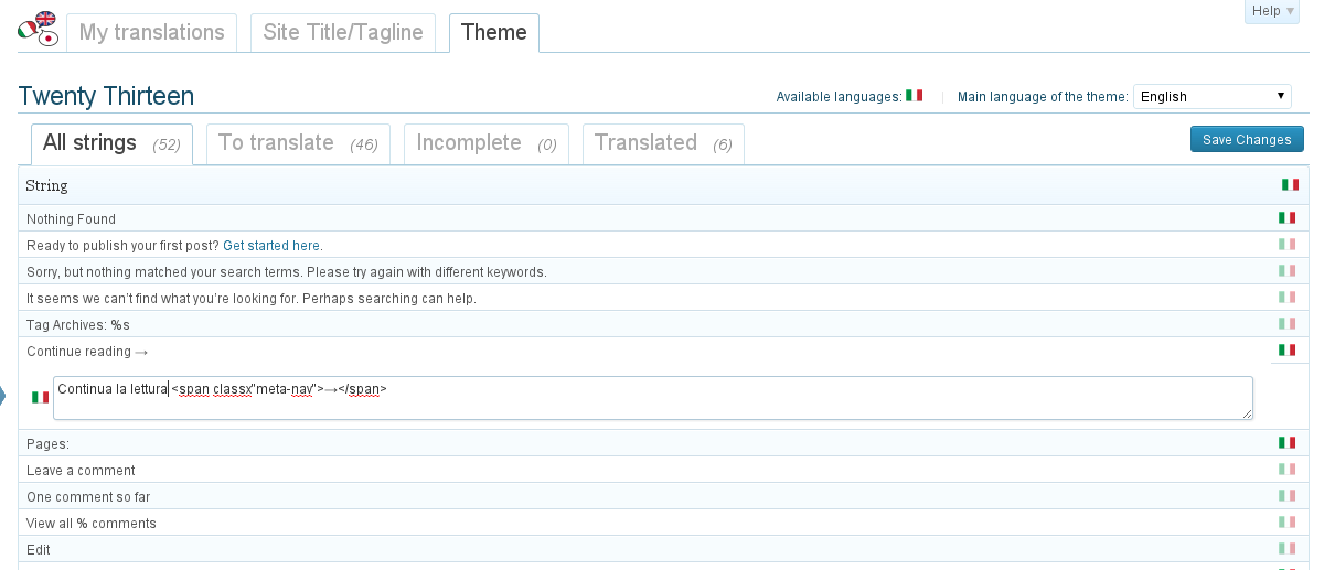 Translate your theme