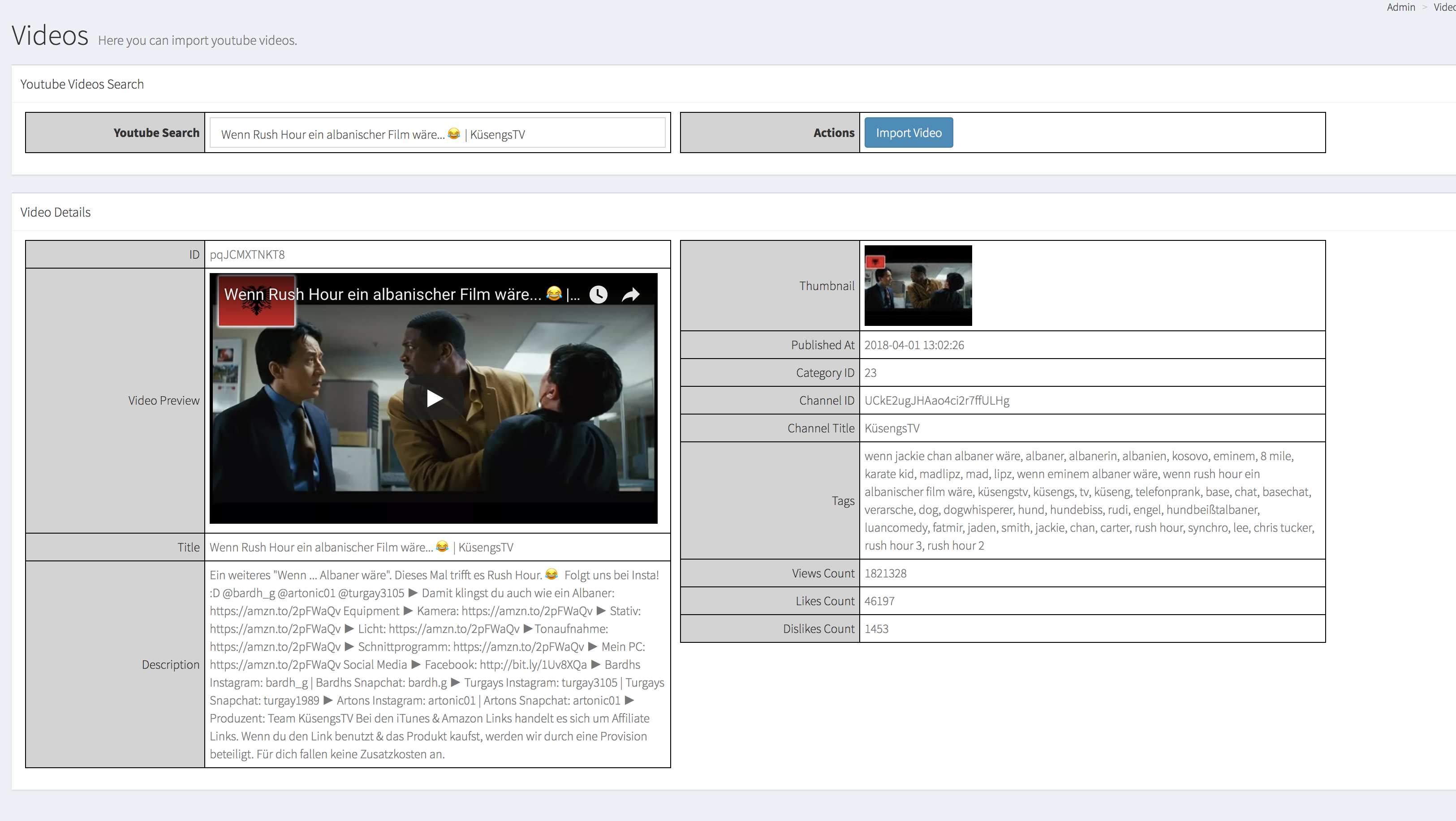 Youtube Video Manager