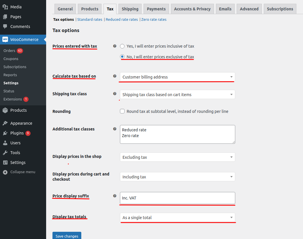 Tax options.