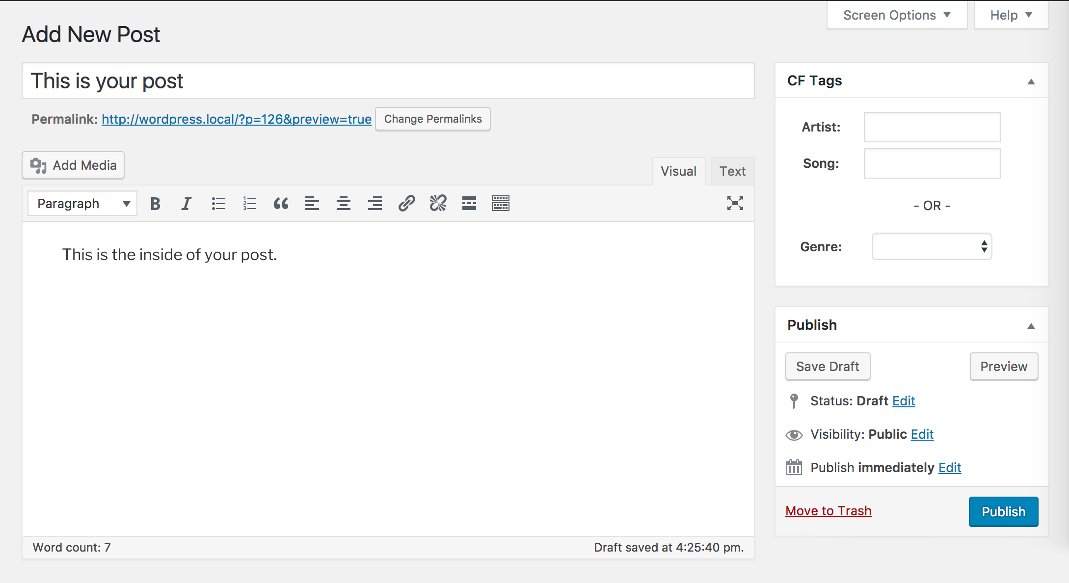 How your meta tags will appear when you add them to a post.