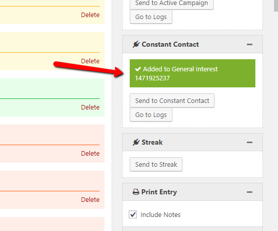 Send Contact form 7 entry to Constant Contact with free Contact Forms Entries Plugin.