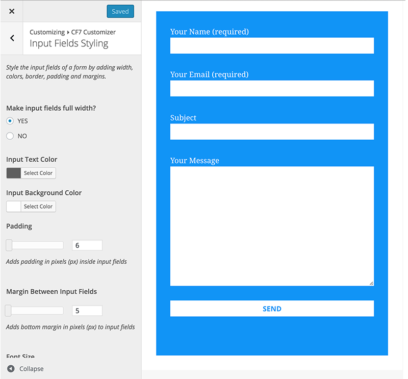 Input Field Styling  Section