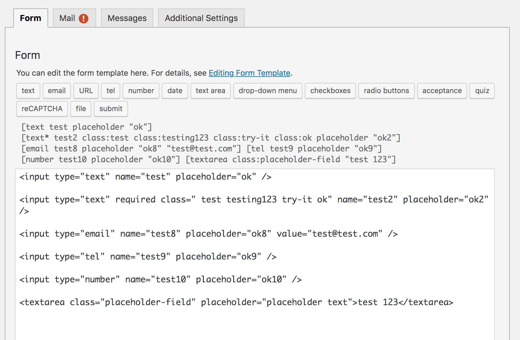 This is an example of HTML5 elements being converted