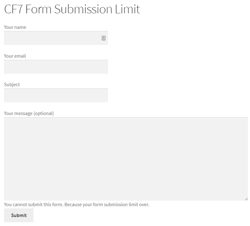 CF7 user base limitation 2